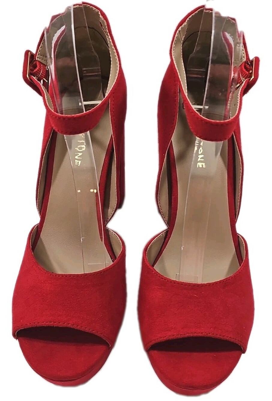 Sun + Stone High Block Platform Heels Size 10M Shoes Open Toe Ankle Strap NWOB - Picture 1 of 14